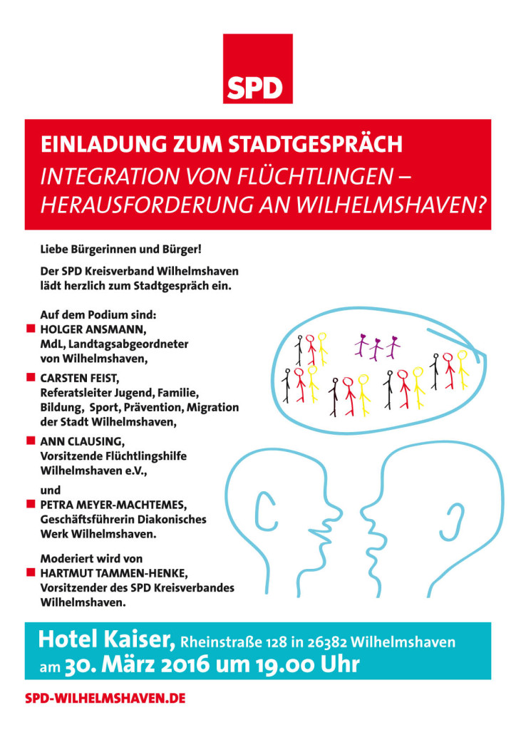 SPD-Integration von Flüchtlingen-Plakat.indd